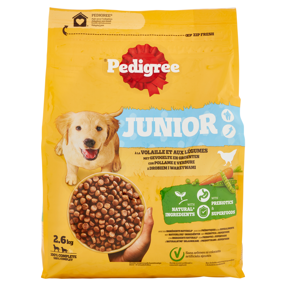 Pedigree Cibo Secco Cane Junior Pollame Verdure 2.6Kg