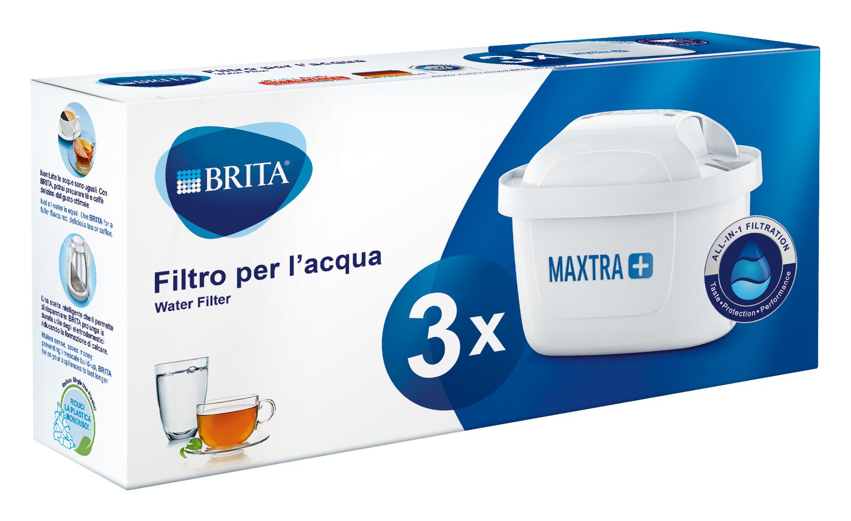 Brita Filtri per acqua MAXTRA+ Pack 3 - per 3 mesi di filtrazione