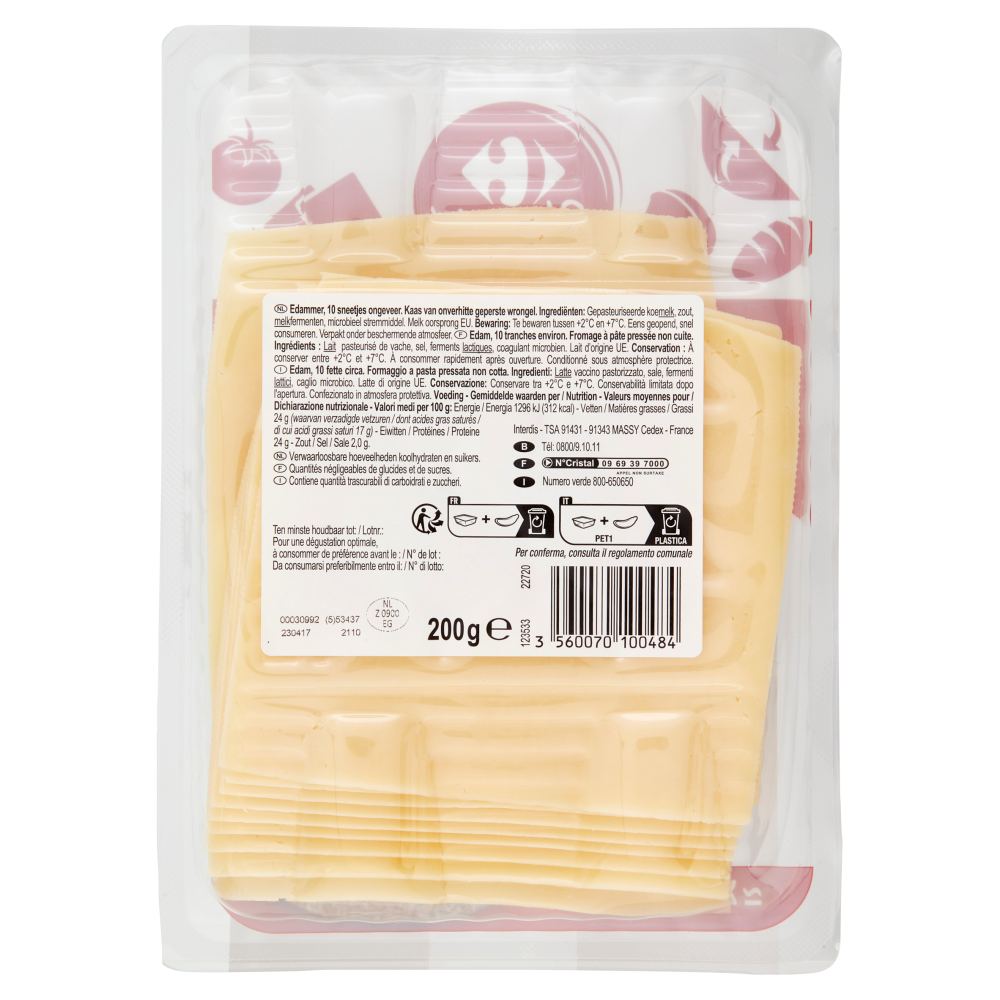 Carrefour Classic Edam Fette 200 g