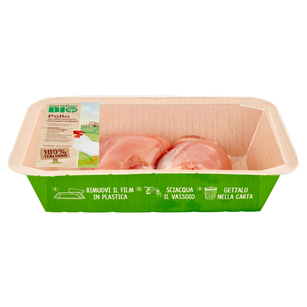 Carrefour Bio Sovracosce di Pollo Senza Pelle Biologiche
