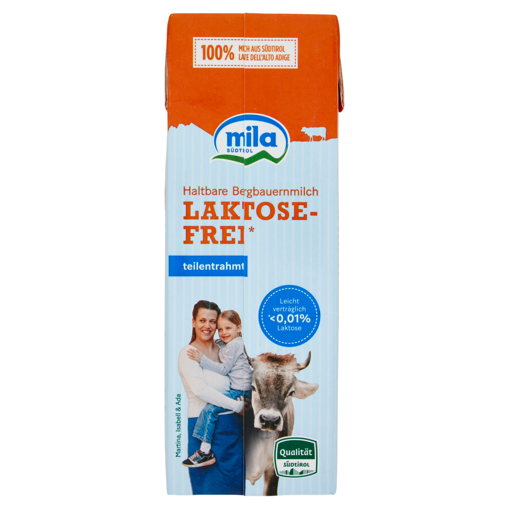 mila Senza Lattosio* Latte di montagna UHT parzialmente scremato 1000 ml