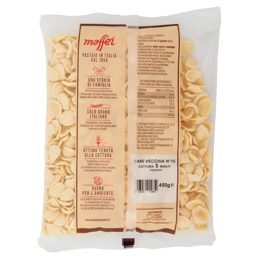 maffei Pasta Fresca di Semola di Grano Duro Bari Vecchia N&deg;15 450 g