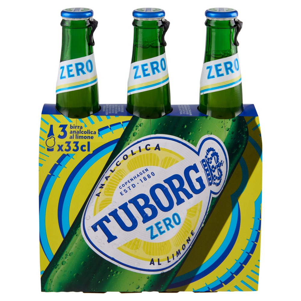 Tuborg Zero Analcolica al Limone 3 x 33 cl