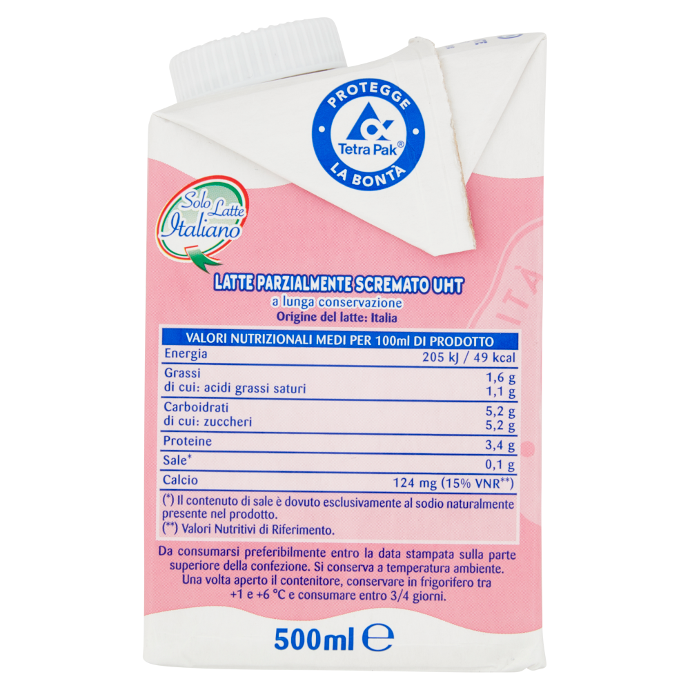Latte Milano Latte Parzialmente Scremato UHT a lunga conservazione 500 ml