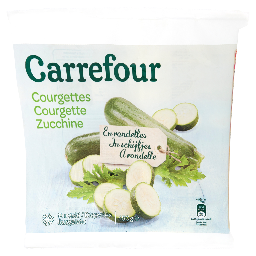 Carrefour Zucchine a rondelle Surgelato 450 g