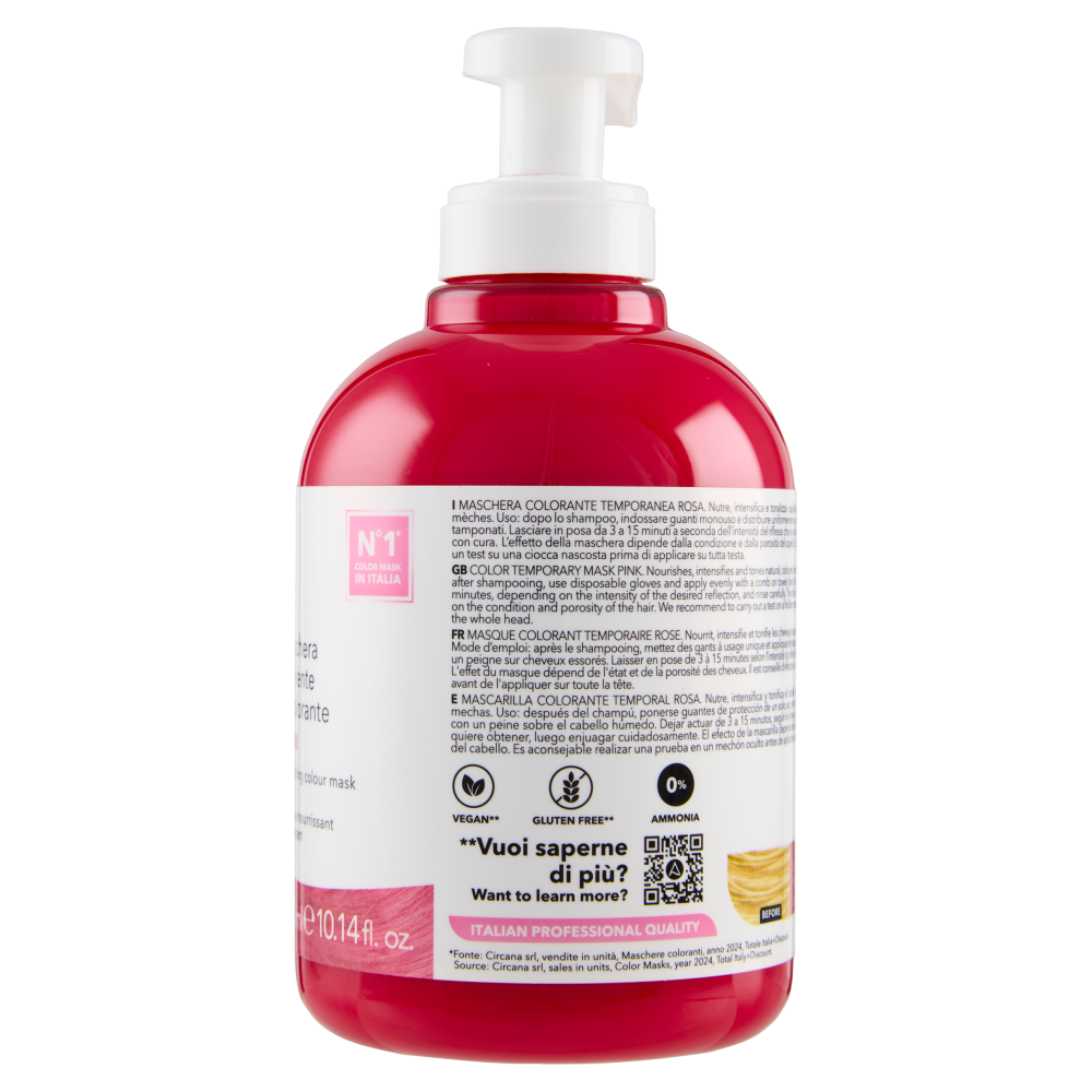 Alama Professional S.O.S. Color & Go Maschera nutriente e colorante Rosa 300 ml