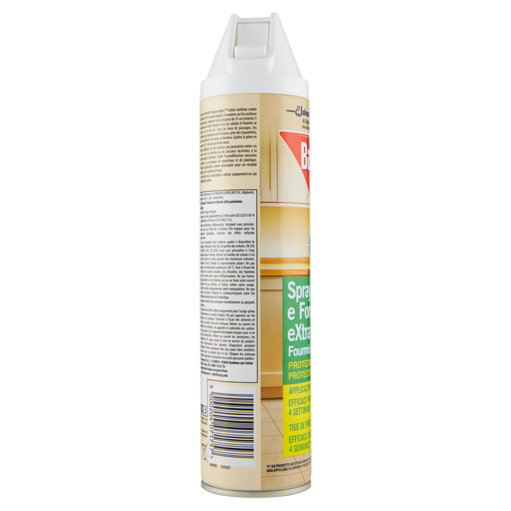 Baygon Spray Extra Precision, Insetticida contro Scarafaggi e Formiche, 1 Confezione da 400 ml