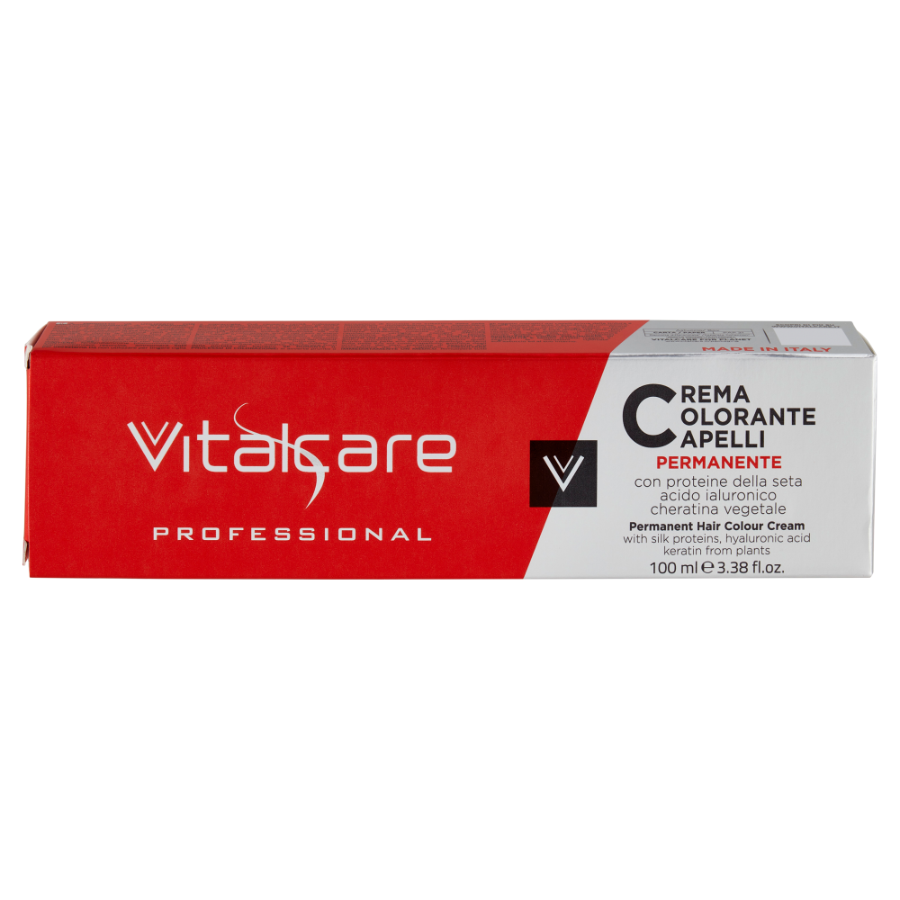Vitalcare Professional Crema Colorante Capelli Permanente 1/00 Nero 100 ml