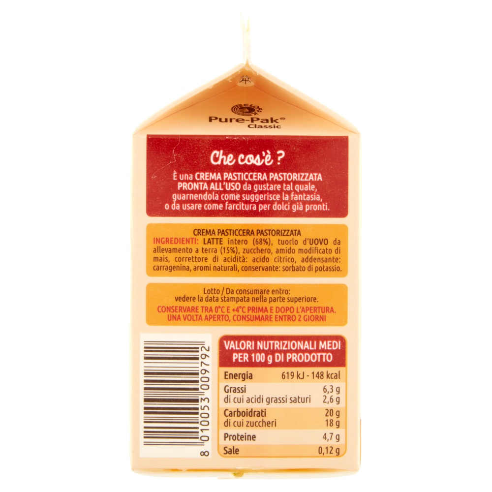 le Naturelle Gourmet Crema Pasticcera Pronta all'uso 500 g