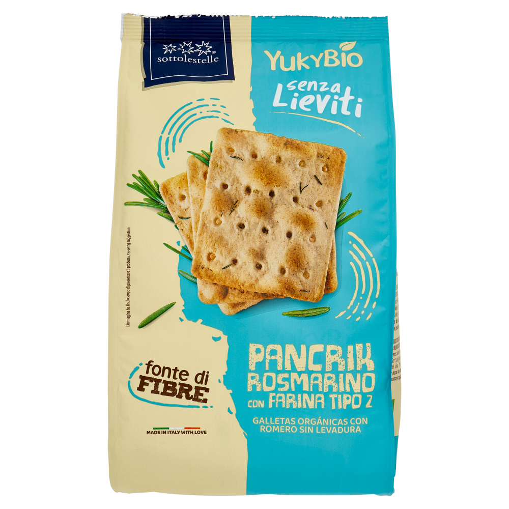 YukyBio Senza Lieviti Pancrik Rosmarino con Farina Tipo 2 200 g