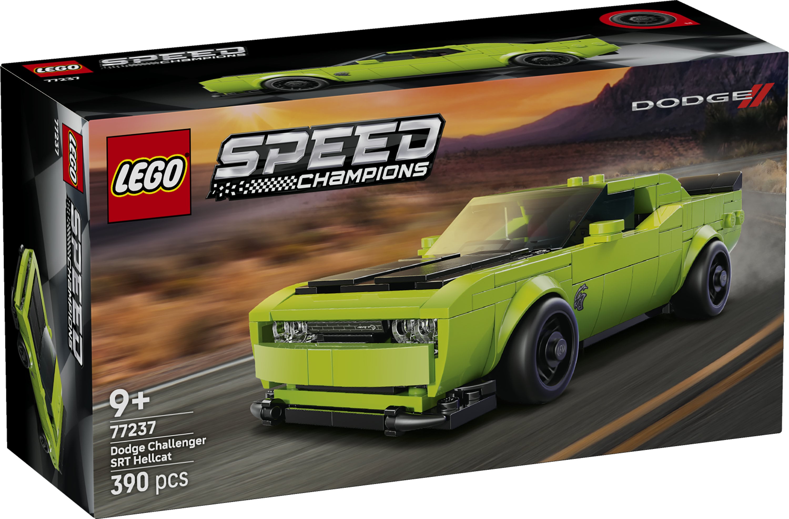 LEGO Speed Champions 77237 Sports Car Dodge Challenger SRT Hellcat, Macchina Giocattolo da Gioco e Esposizione, Regalo da 9+