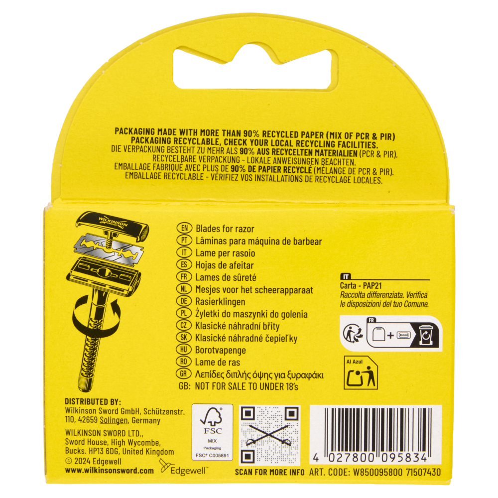 Wilkinson Sword Classic confezione di 10 lame