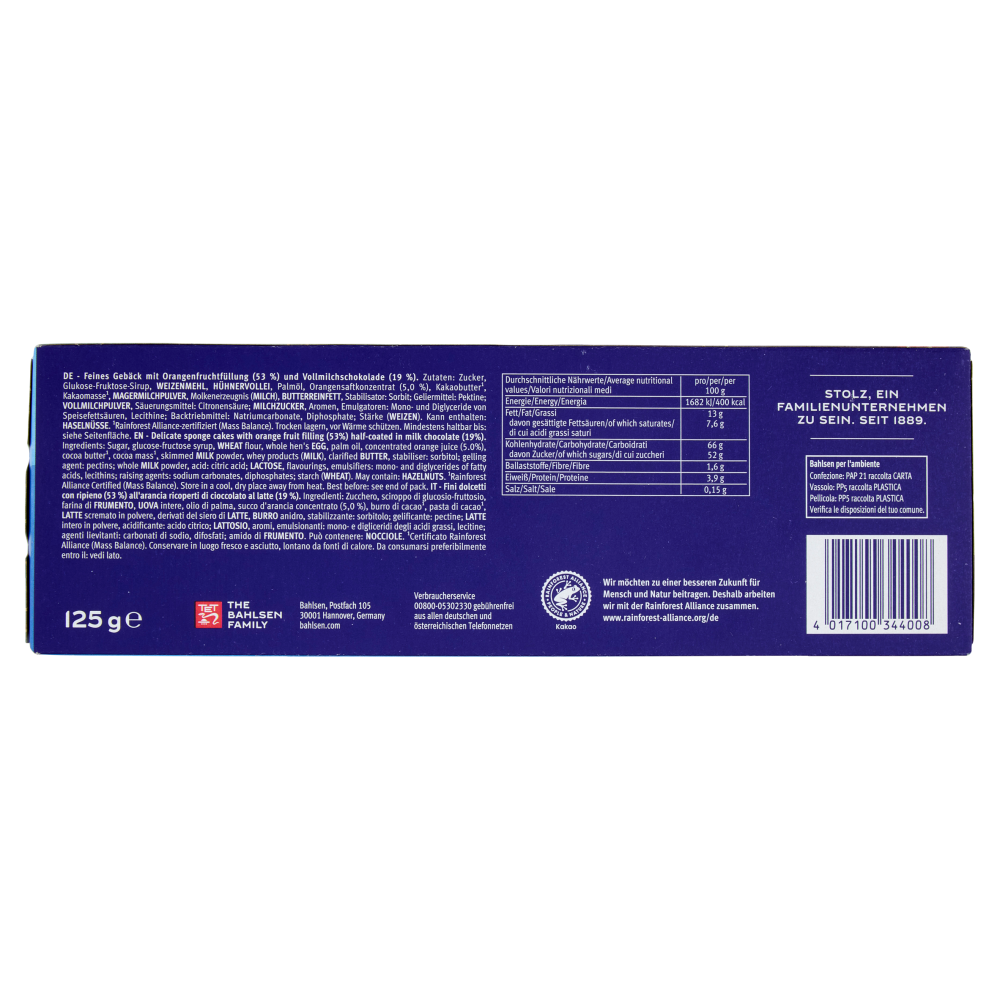 Bahlsen Messino Vollmilch 125 g