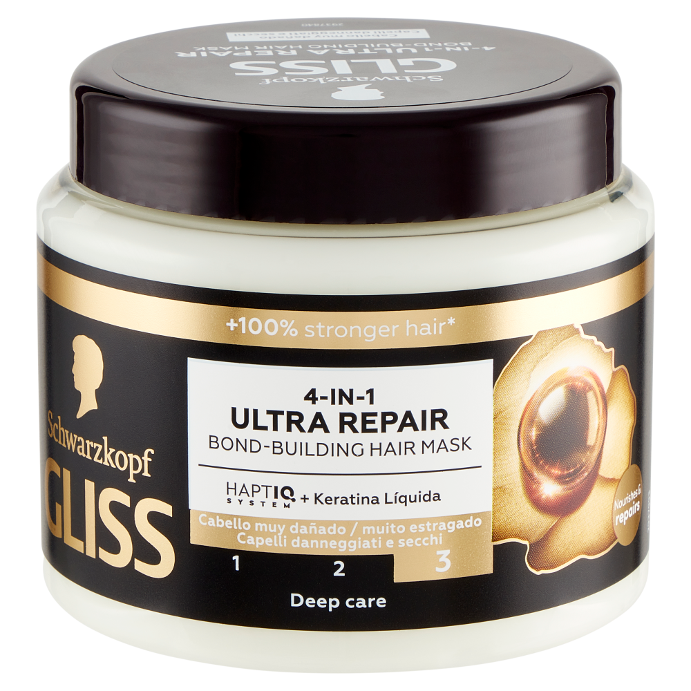 Gliss 4-in-1 Ultra Repair Maschera Bond Building per Capelli 400ml