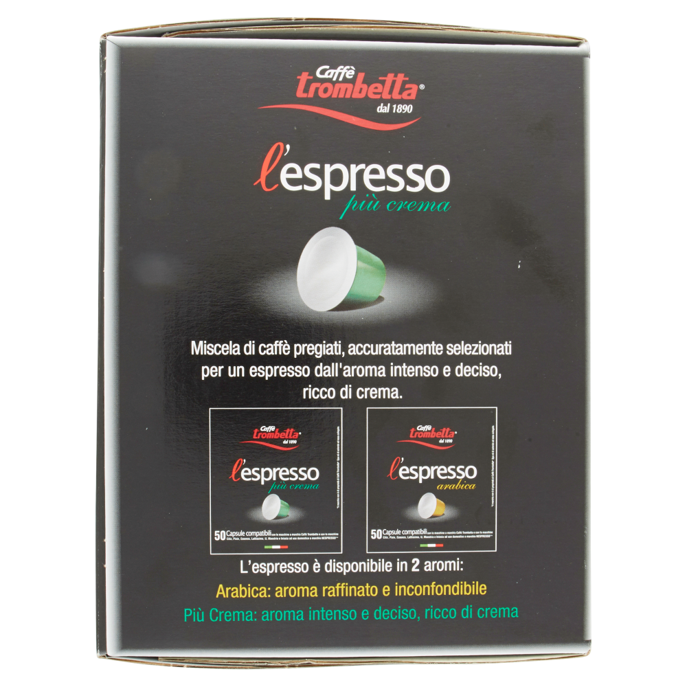 Caffè trombetta l'espresso più crema Capsule 50 pz