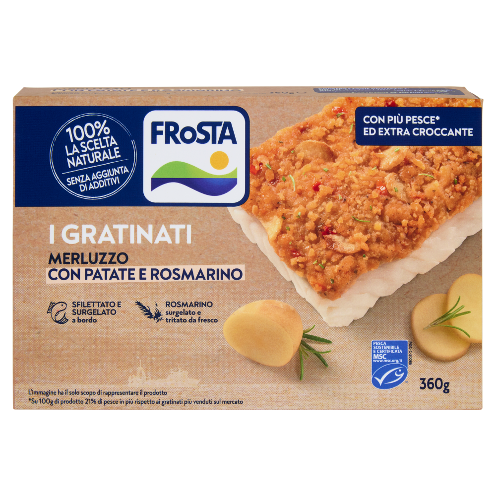 FRoSTA i Gratinati Merluzzo con Patate e Rosmarino 360 g