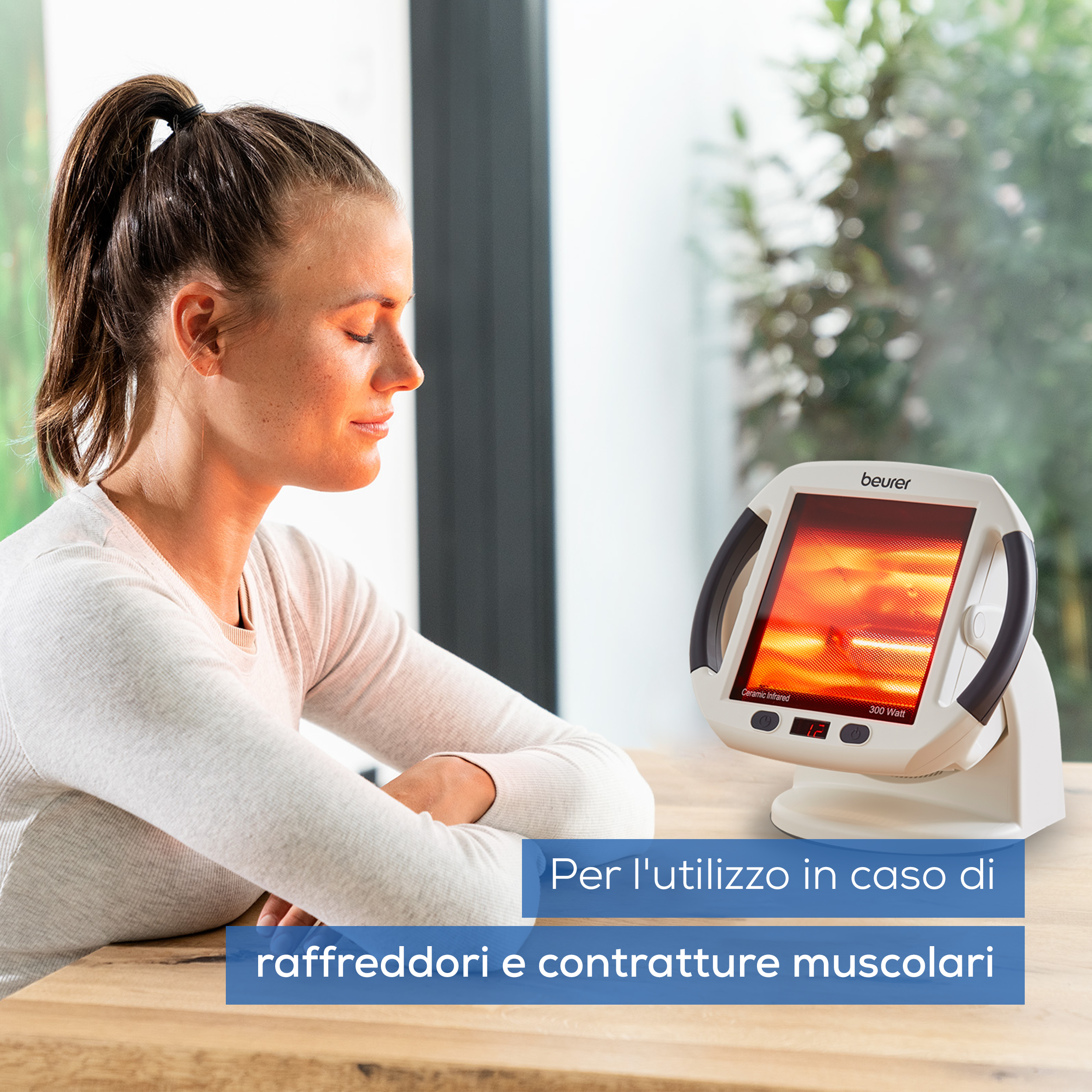 Beurer IL 50 - Lampada a Raggi Infrarossi efficace per il trattamento di Contratture Muscolari e Malanni di Stagione