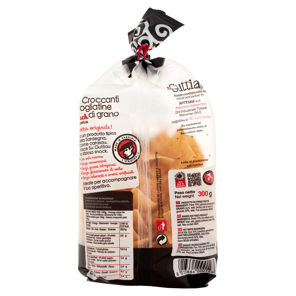 su Guttiau Croccanti sfogliatine di grano snack classico 300 g