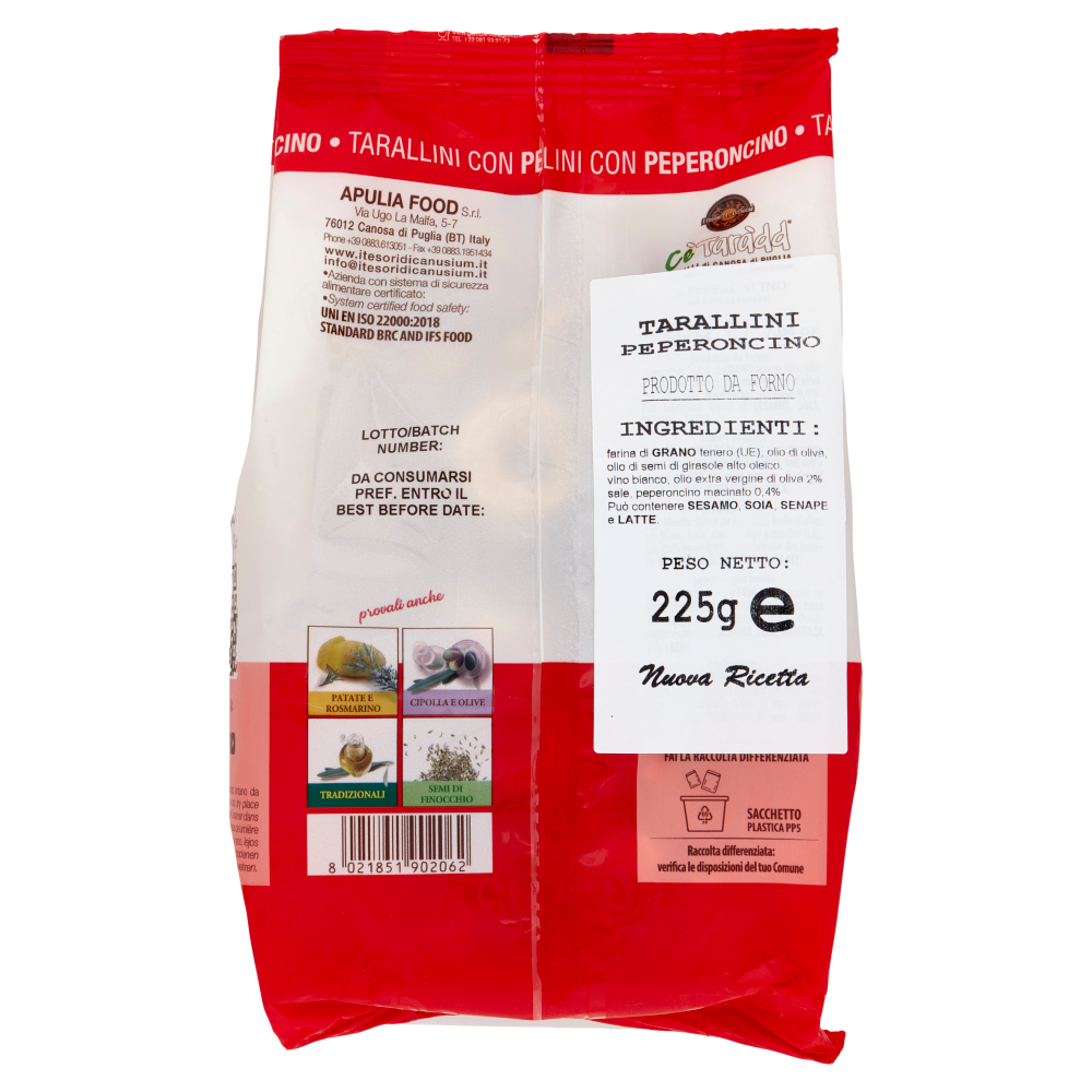 Cè Taràdd i Taralli di Canosa di Puglia con Peperoncino 225 g