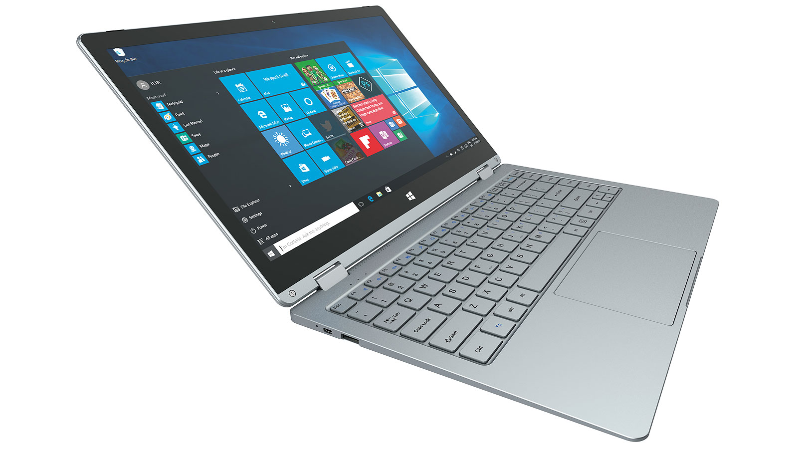 Mediacom Flexbook Edge 13" Intel® Celeron® N3350 Computer portatile 33,8 cm (13.3") Touch screen Full HD 4 GB 120 GB SSD Windows 10 Home Italiano Argento