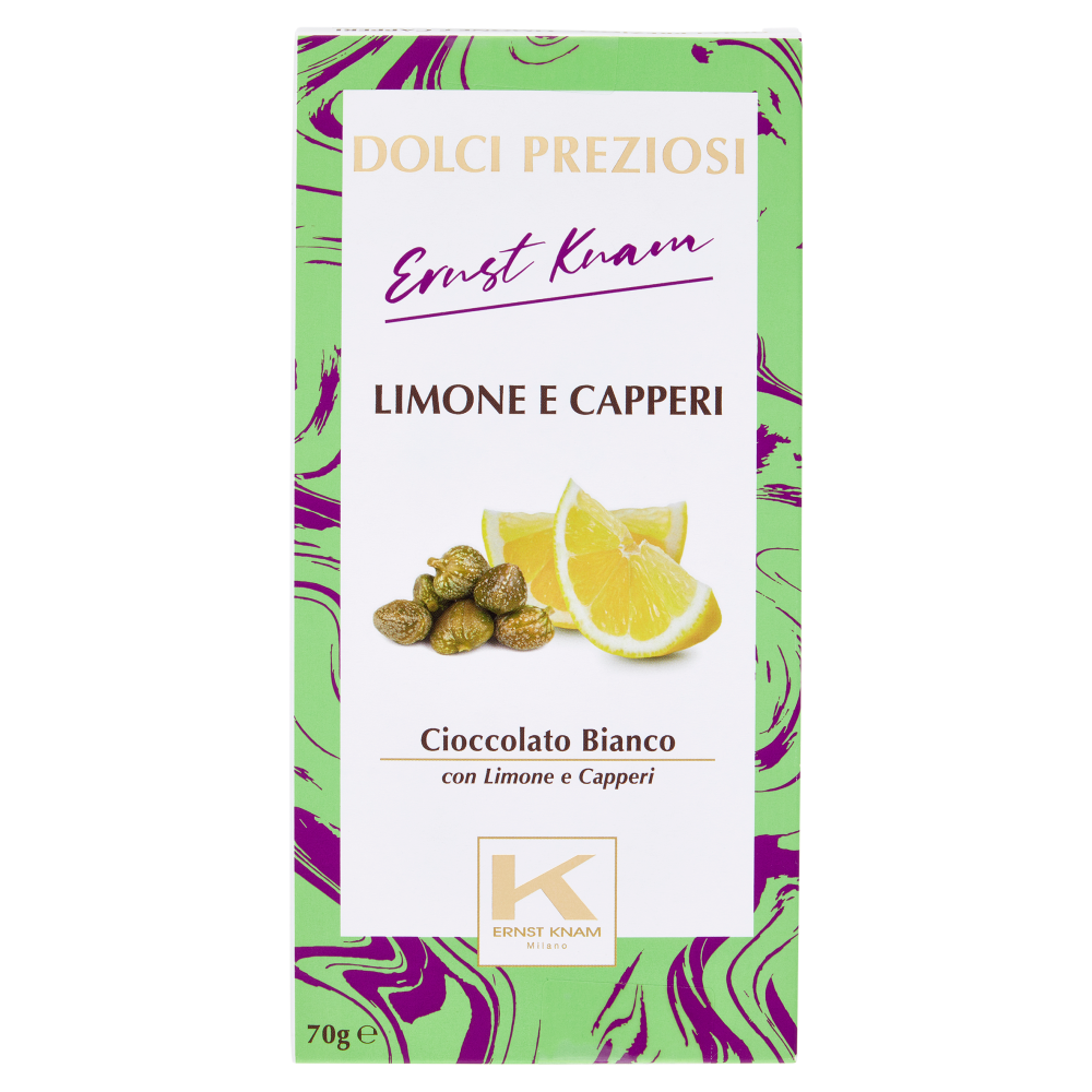 Dolci Preziosi Ernst Knam Tavoletta Cioccolato Bianco con Limone e Capperi 70g