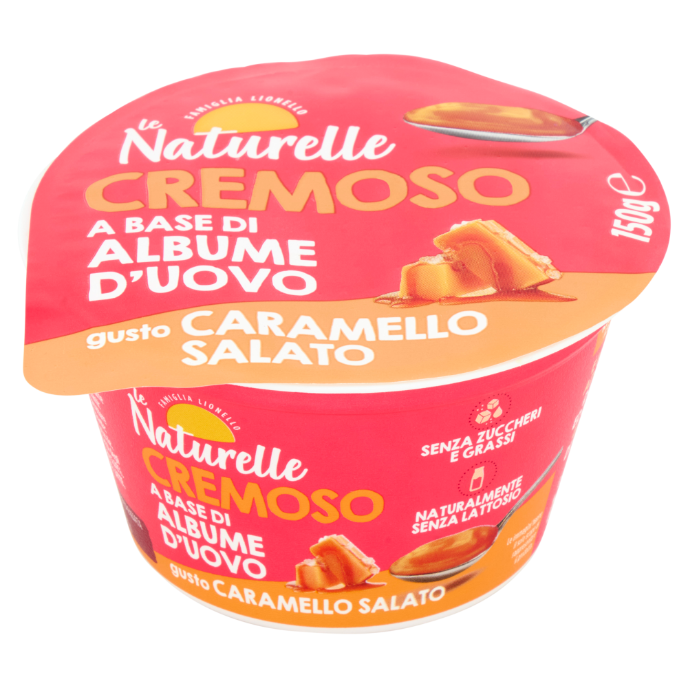 le Naturelle Cremoso a Base di Albume d'Uovo gusto Caramello Salato 150 g