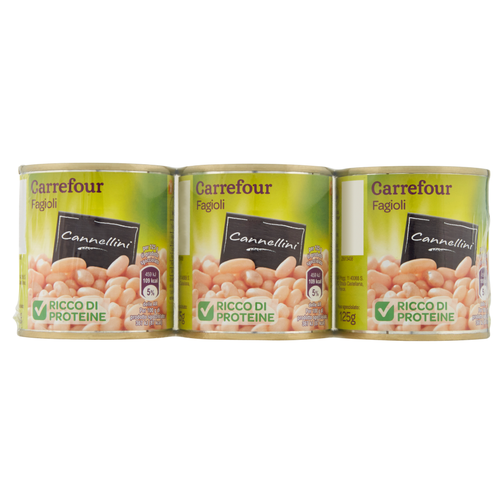 Carrefour Fagioli Cannellini 3 x 125 g