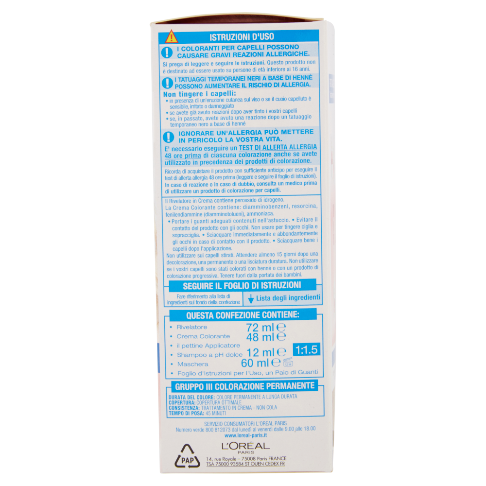 L'Oréal Paris Excellence Crema colorante triplo trattamento avanzato, 01 Biondo UltraChiaro Naturale