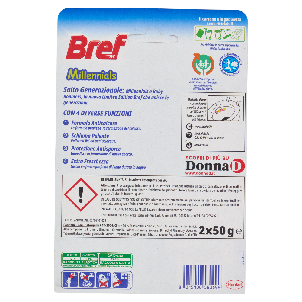 BREF WC Millennials Salto Generazionale 2 x 50 g