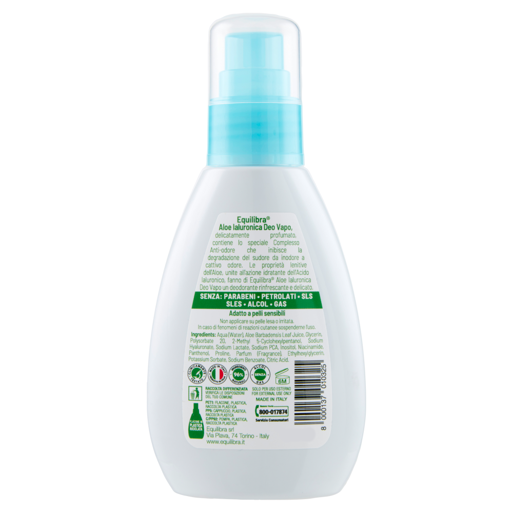 equilibra Aloe Ialuronica Deo Vapo Freschezza 75 ml