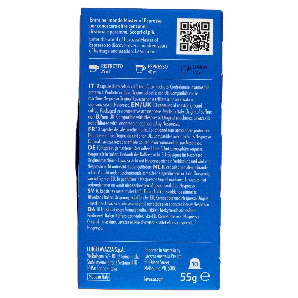 Lavazza crema e gusto Forte Compatibile con Nespresso Original 10 Capsule 55 g
