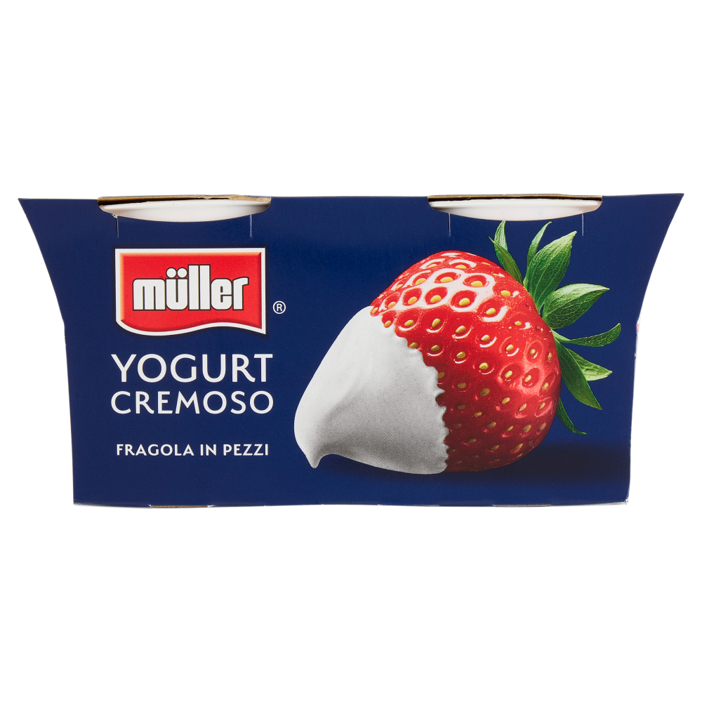 müller Yogurt Cremoso Fragola in Pezzi 2 x 125 g