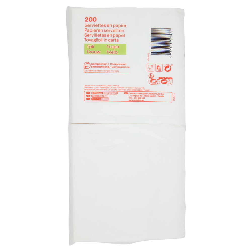 200 Tovaglioli in carta 1 velo
