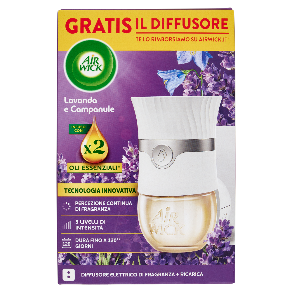 Air Wick Diffusore di Fragranza con oli essenziali Lavanda e Campanule 19 mL