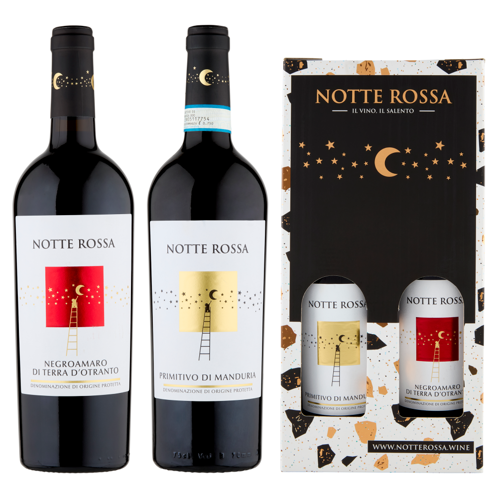 Notte Rossa Primitivo di Manduria DOP + Negroamaro di Terra d'Otranto DOP 2 x 0,75 L