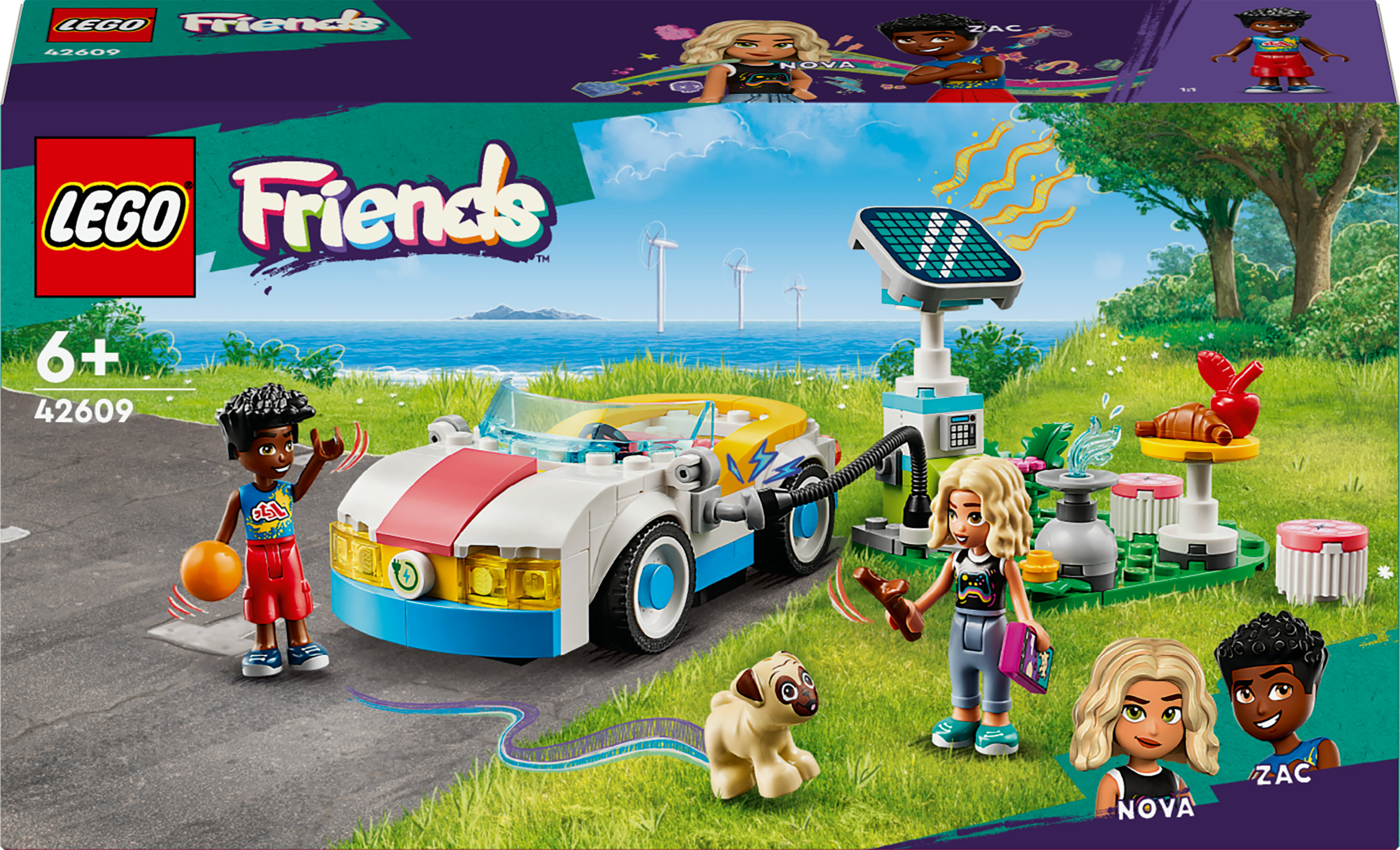 LEGO Friends Auto elettrica e caricabatterie