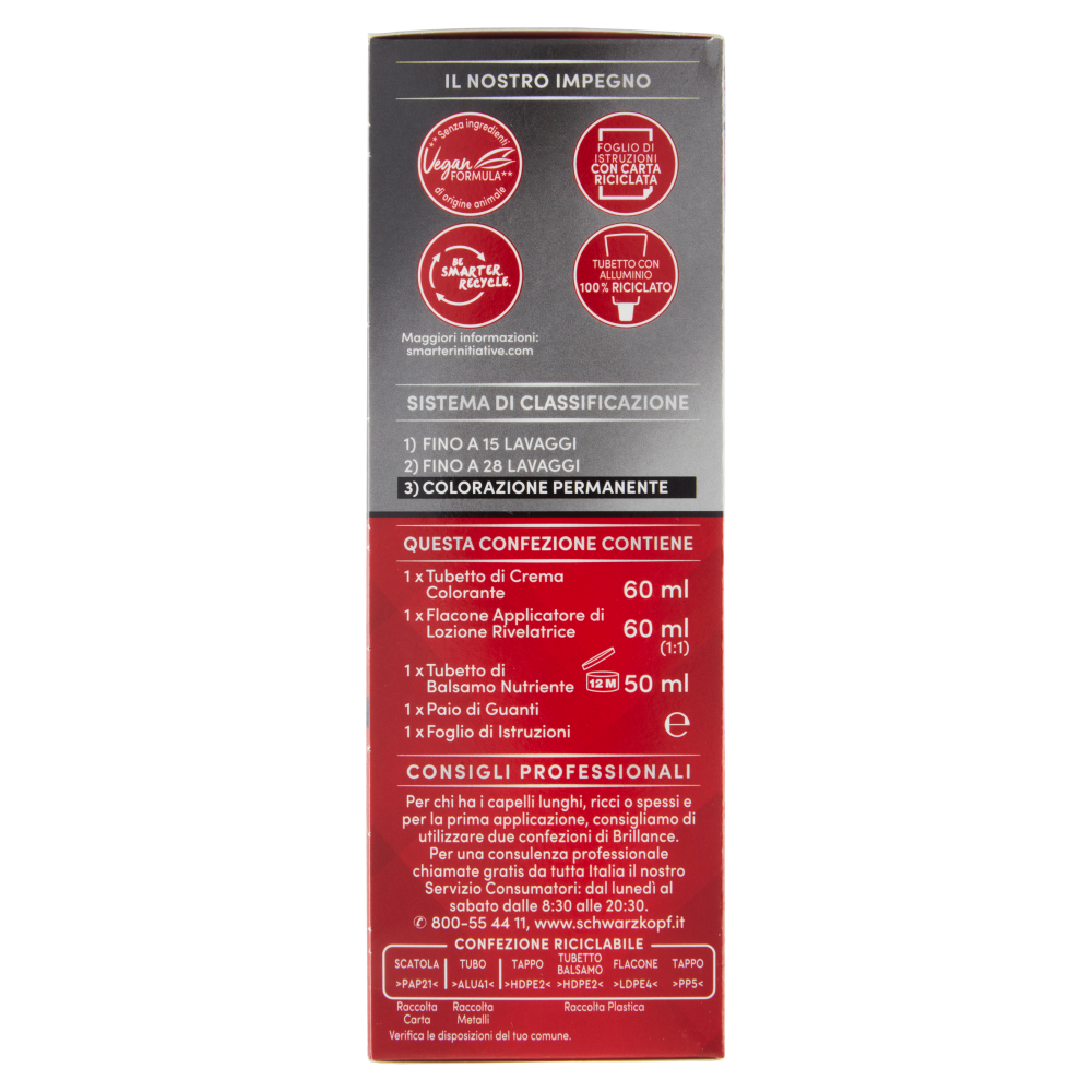Brillance Colorazione Permanente Intensiva 891 Nero Cobalto