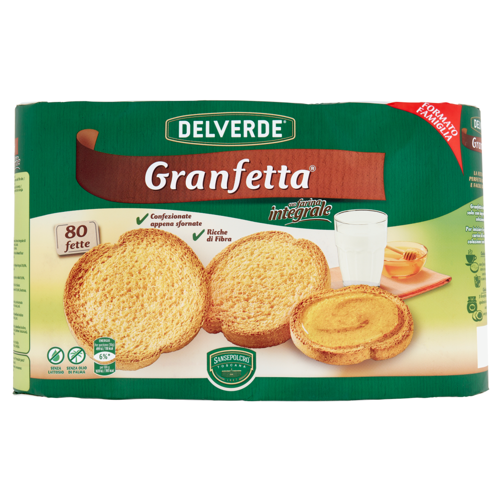 Delverde Granfetta con farina integrale 80 fette 600 g