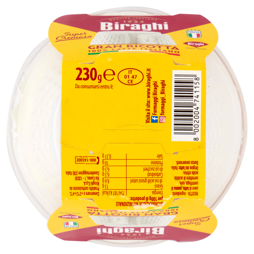 Biraghi Gran Ricotta Super Cremosa 230 g
