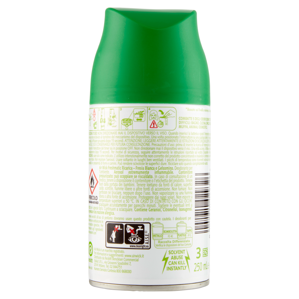 Air Wick Freshmatic Ricarica Fresia Bianca e Gelsomino Profumatore per ambiente 250 ml