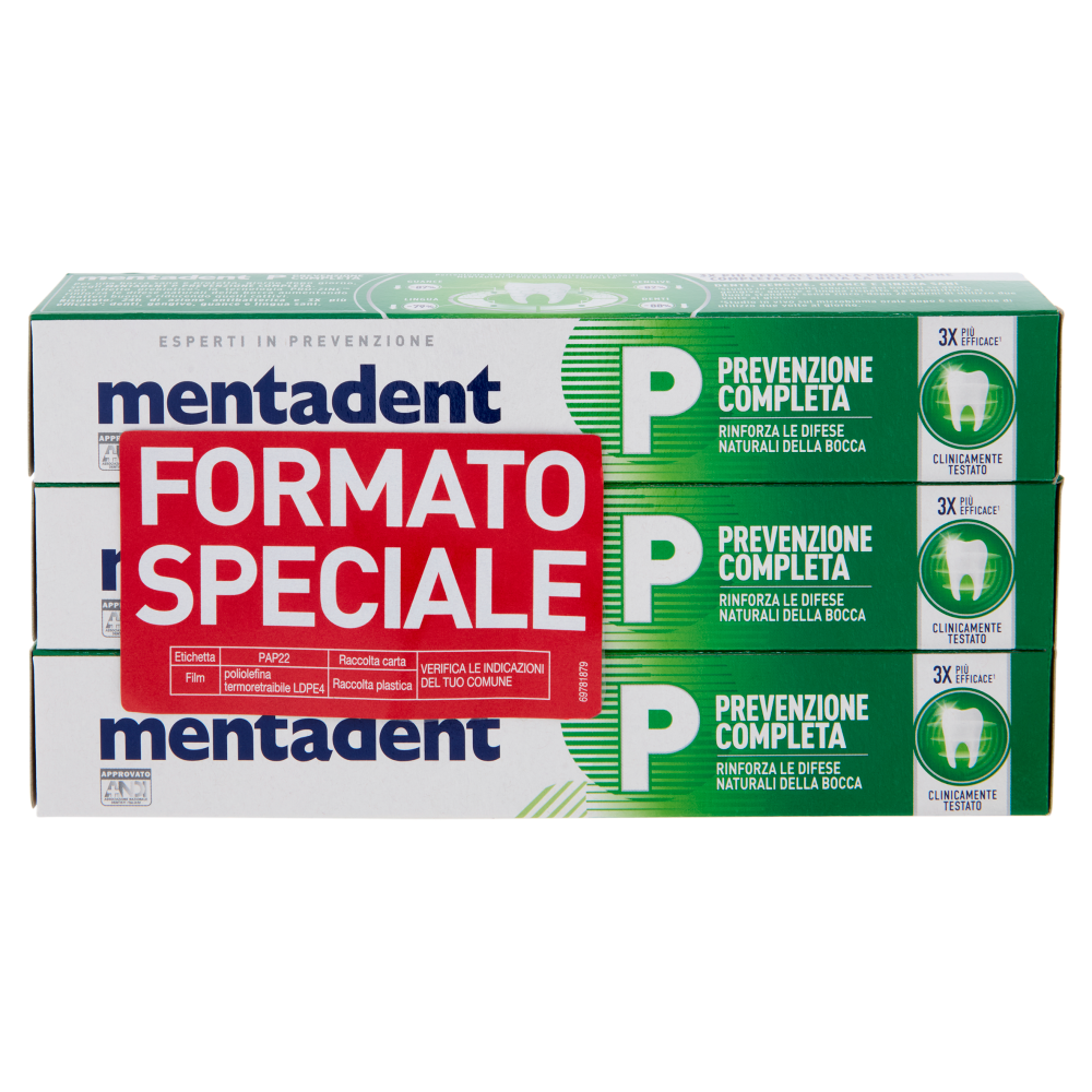 Mentadent P Prevenzione Completa 3 x 75 ml