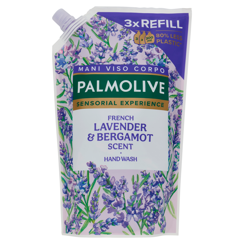 Palmolive Ricarica Sapone Liquido Mani Sensorial Experience Lavanda francese e bergamotto 900 ml