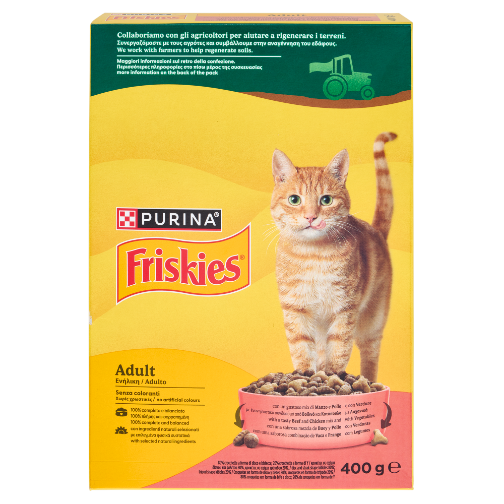 PURINA FRISKIES Adult Manzo e Pollo e con Verdure 400g