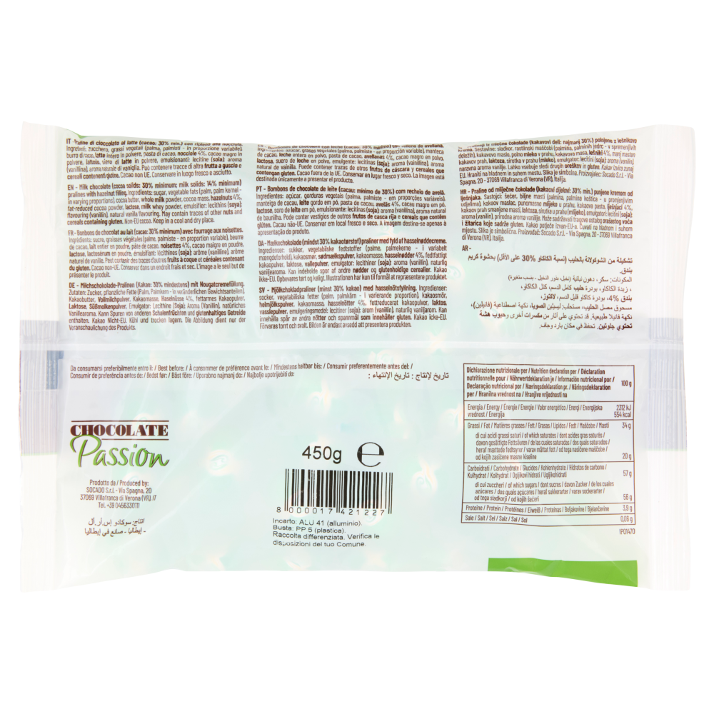 Chocolate Passion Ovetti con Crema alla Nocciola 450 g