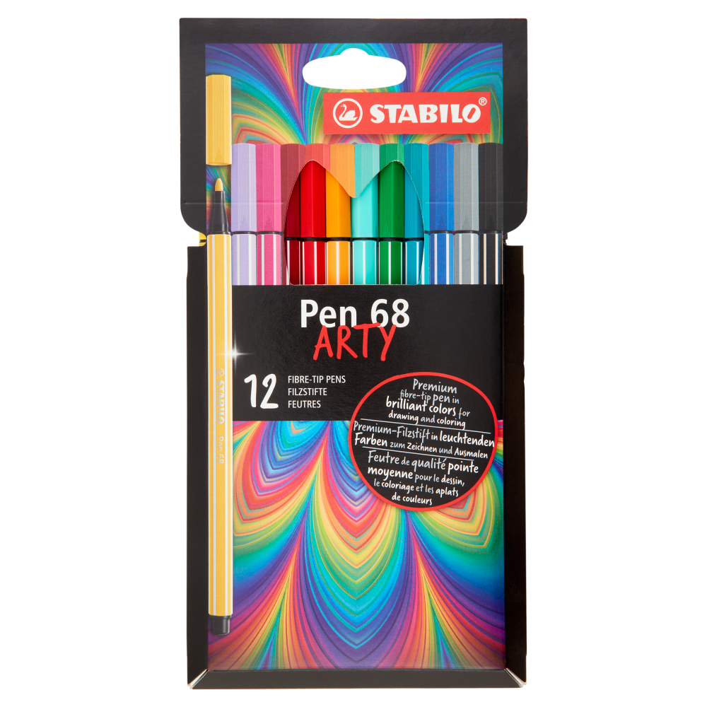 STABILO Pen 68 pennarelli - astuccio Arty da 12 pz.