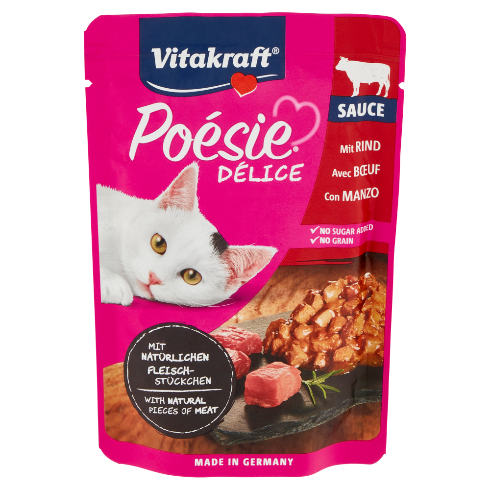 Vitakraft Poésie Délice Sauce con Manzo 85 g