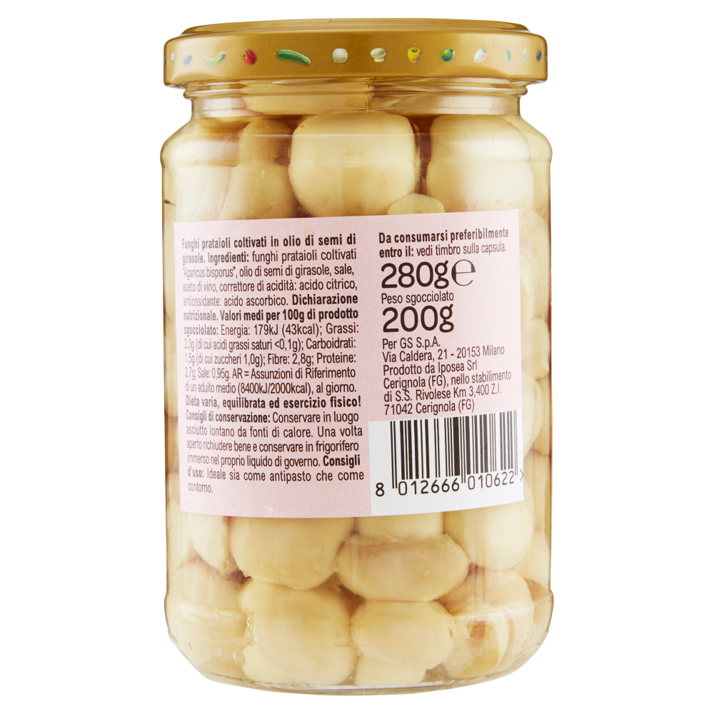 Carrefour Sottolio Funghi in olio di semi di girasole 280 g