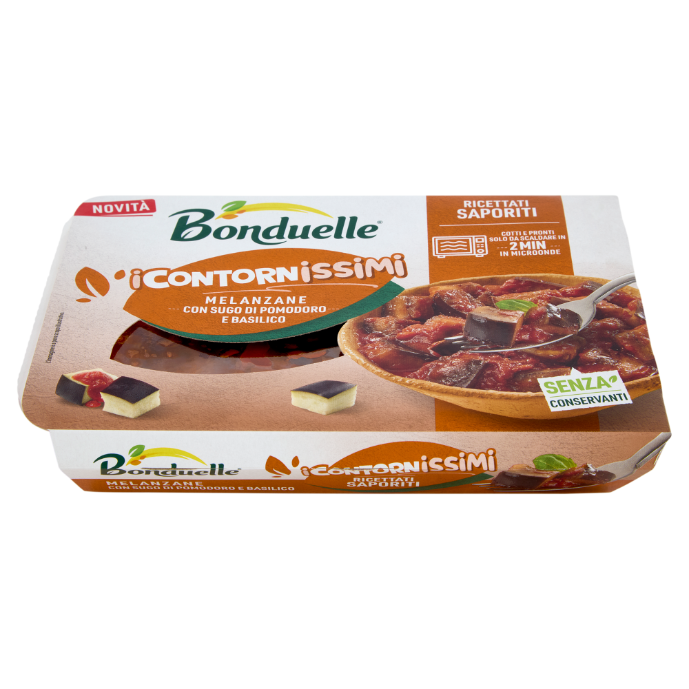 Bonduelle i Contornissimi Ricettati Saporiti Melanzane con Sugo di Pomodoro e Basilico 240 g