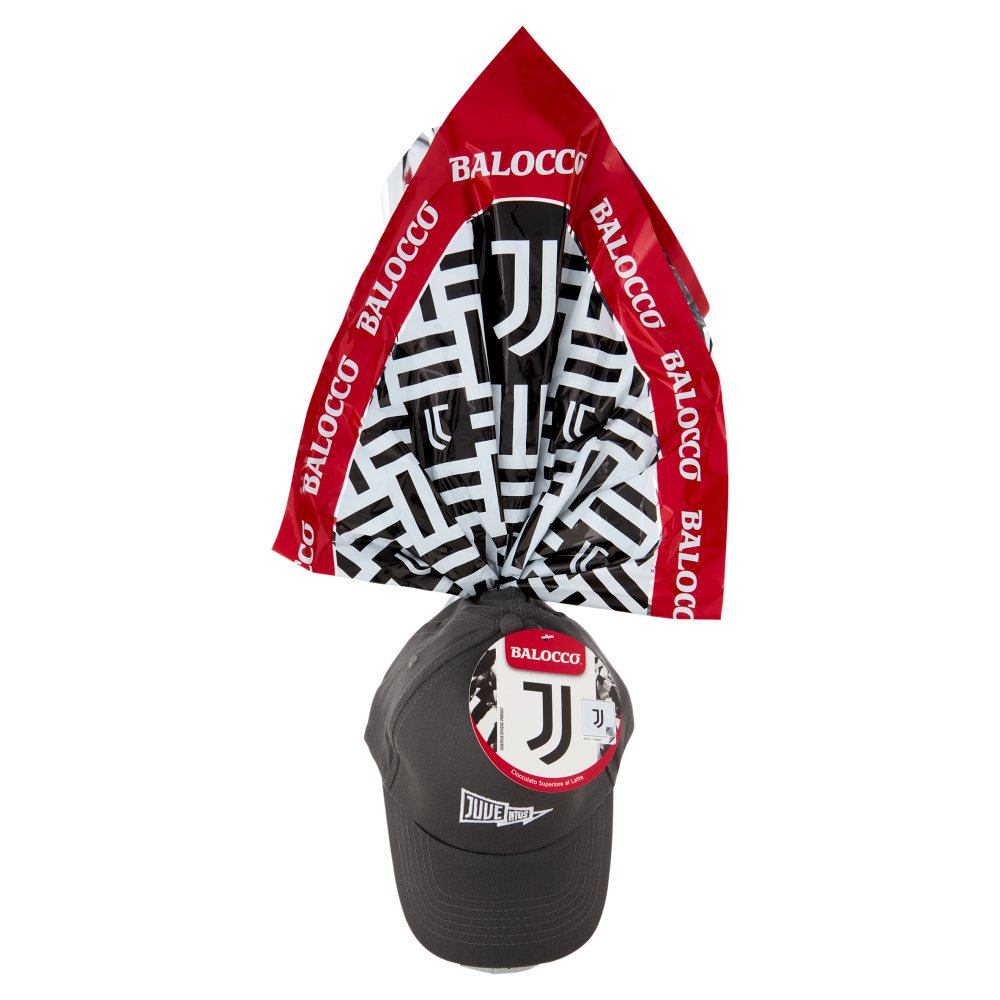 Balocco Uovo di Cioccolato Superiore al Latte Juventus + gadget esterno (cappellino) 320 g
