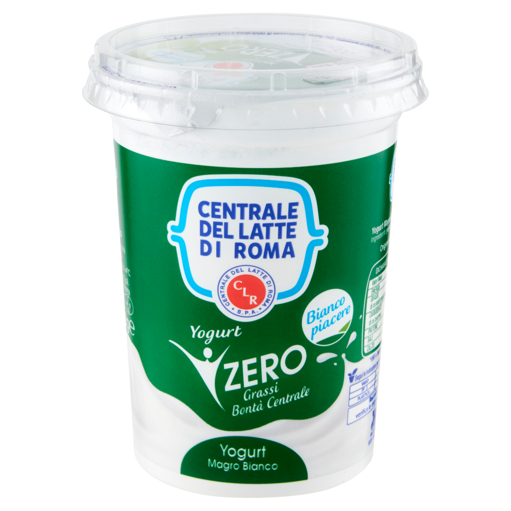 Centrale del Latte di Roma Zero Grassi Yogurt Magro Bianco 500 g